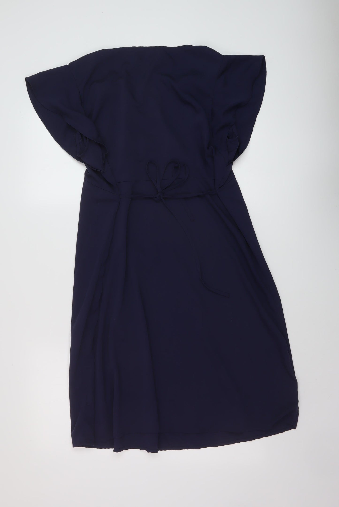 Marks and Spencer Womens Blue Polyester A-Line Size 18 Round Neck Pullover