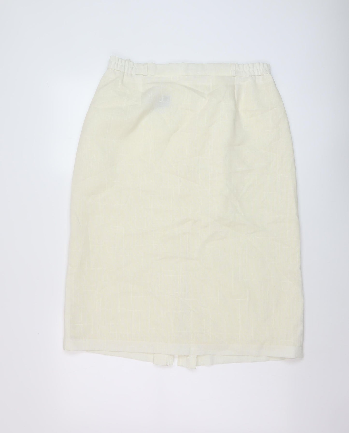Fiorella Womens Ivory Polyester Straight & Pencil Skirt Size 16 Zip