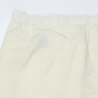 Fiorella Womens Ivory Polyester Straight & Pencil Skirt Size 16 Zip