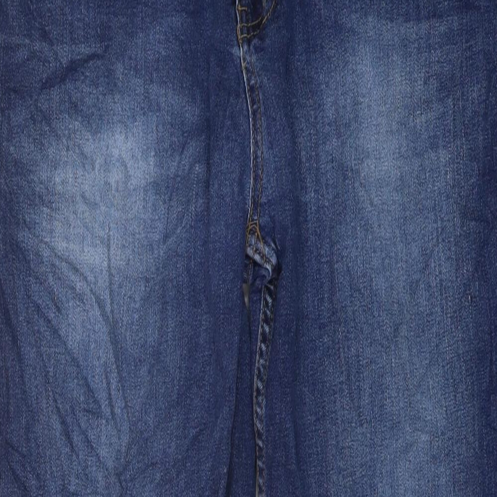 Burton Mens Blue Cotton Straight Jeans Size 34 in L31 in Regular Button