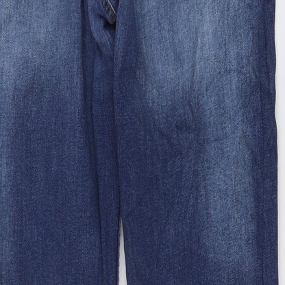 Burton Mens Blue Cotton Straight Jeans Size 34 in L31 in Regular Button