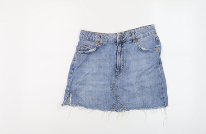 Womens UK Size 10 Topshop Mini Denim Skirt