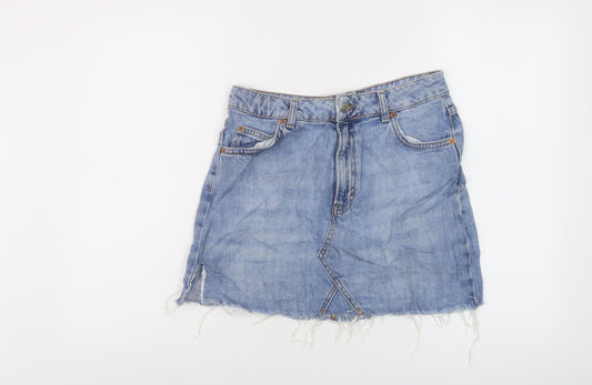 Womens UK Size 10 Topshop Mini Denim Skirt