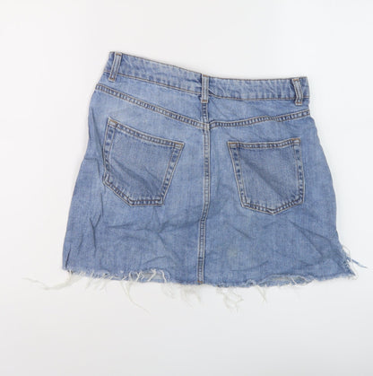Womens UK Size 10 Topshop Mini Denim Skirt