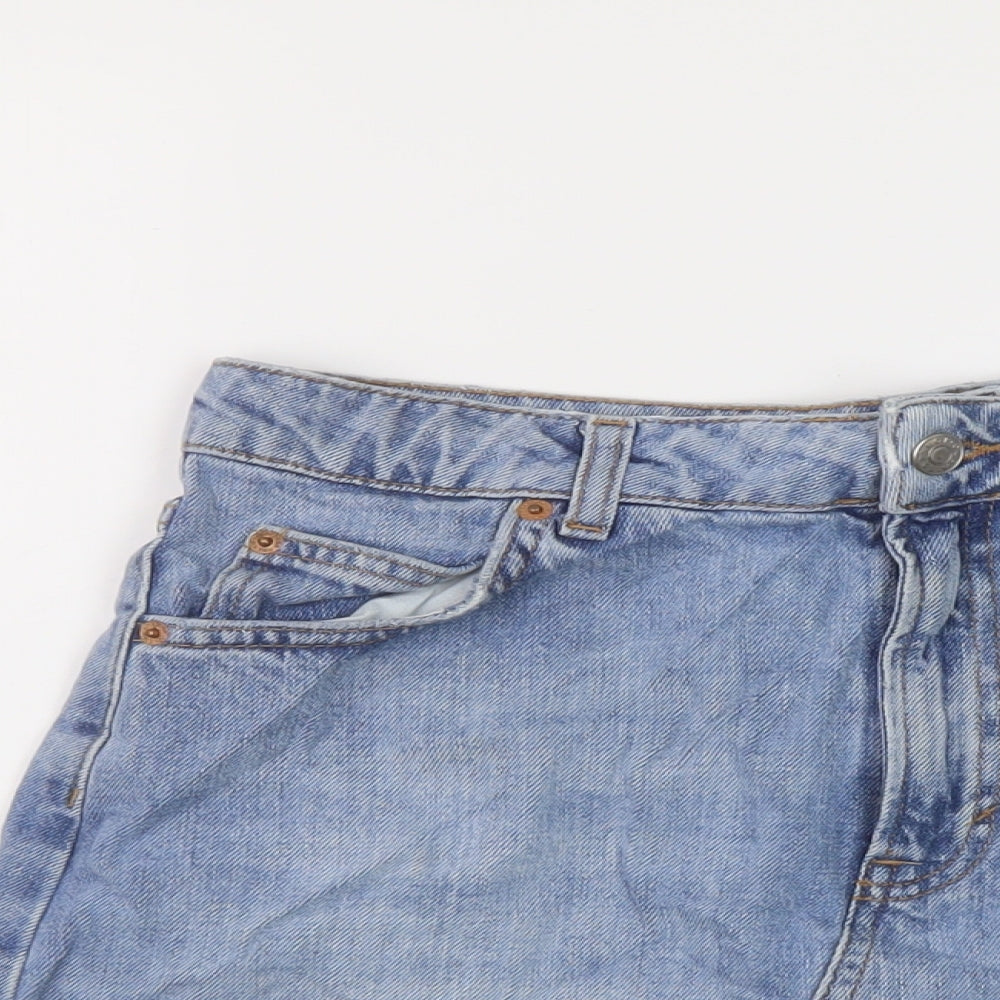 Womens UK Size 10 Topshop Mini Denim Skirt