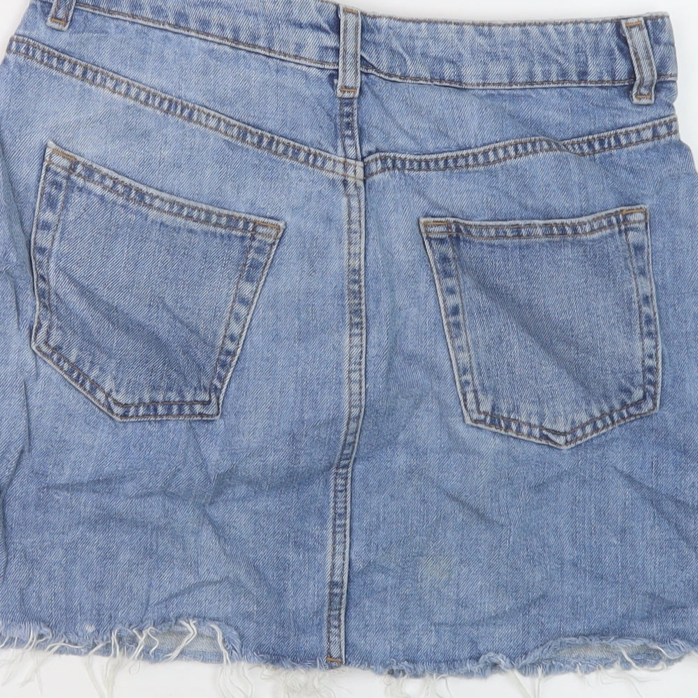Womens UK Size 10 Topshop Mini Denim Skirt