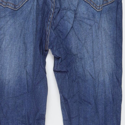 Closure Mens Blue Cotton Skinny Jeans Size 34 in L30 in Regular Button