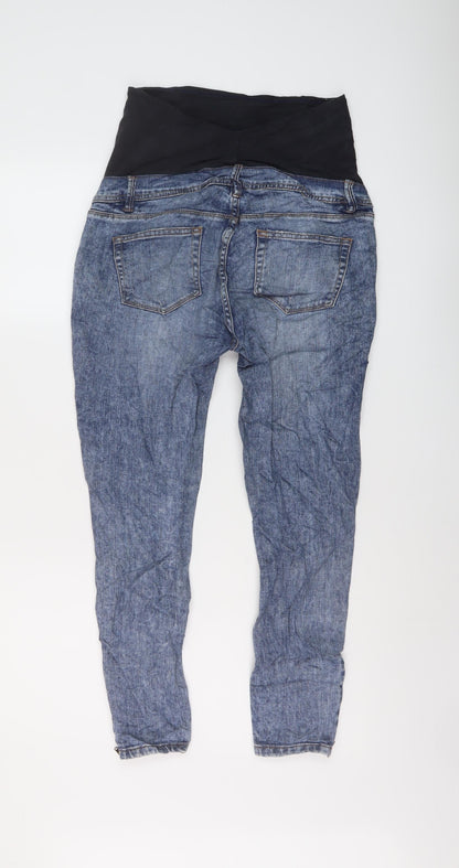 NEXT Womens Blue Cotton Skinny Jeans Size 8 L24 in Regular