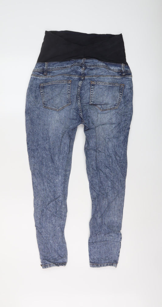 NEXT Womens Blue Cotton Skinny Jeans Size 8 L24 in Regular