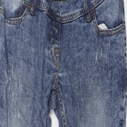 NEXT Womens Blue Cotton Skinny Jeans Size 8 L24 in Regular
