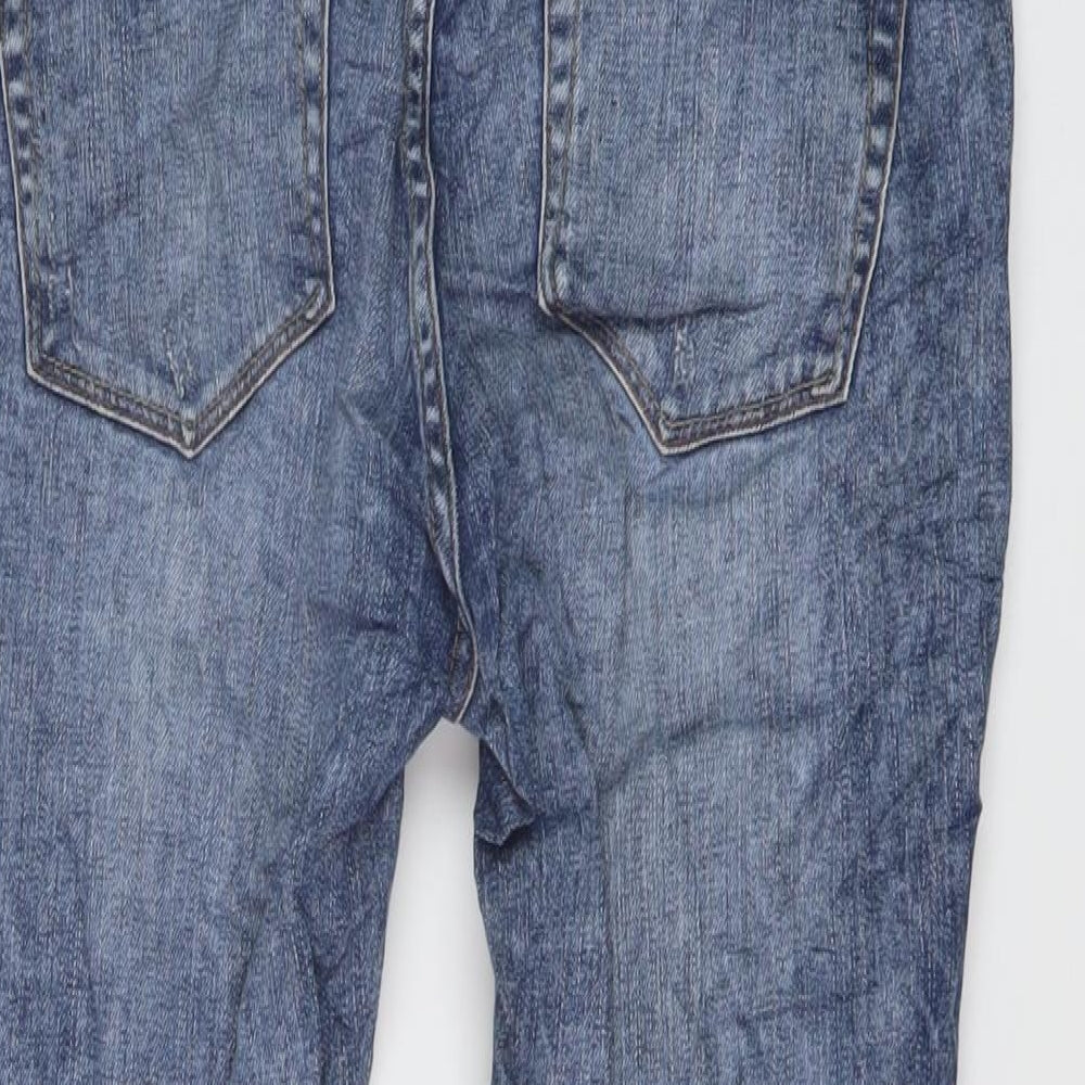 NEXT Womens Blue Cotton Skinny Jeans Size 8 L24 in Regular