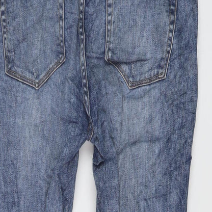 NEXT Womens Blue Cotton Skinny Jeans Size 8 L24 in Regular