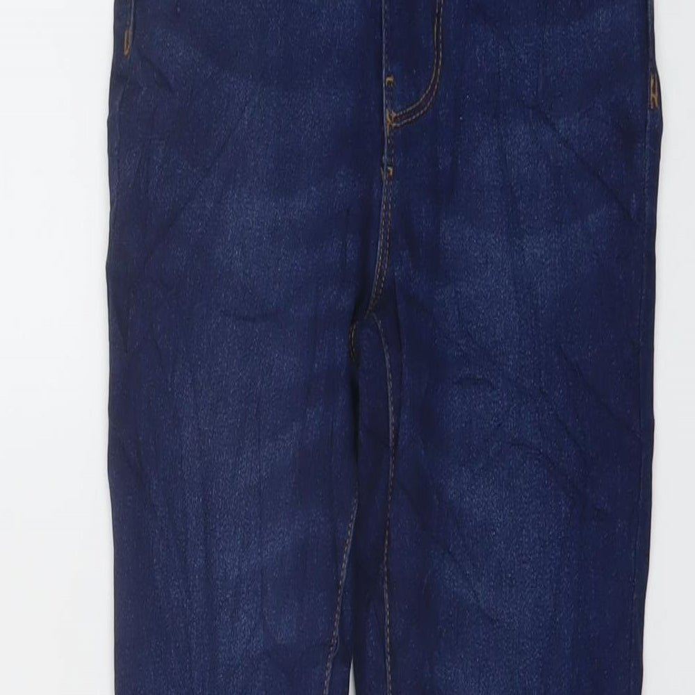 Denim & Co. Womens Blue Cotton Skinny Jeans Size 4 L25 in Regular Button