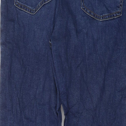 Denim & Co. Womens Blue Cotton Skinny Jeans Size 14 L27 in Regular Button
