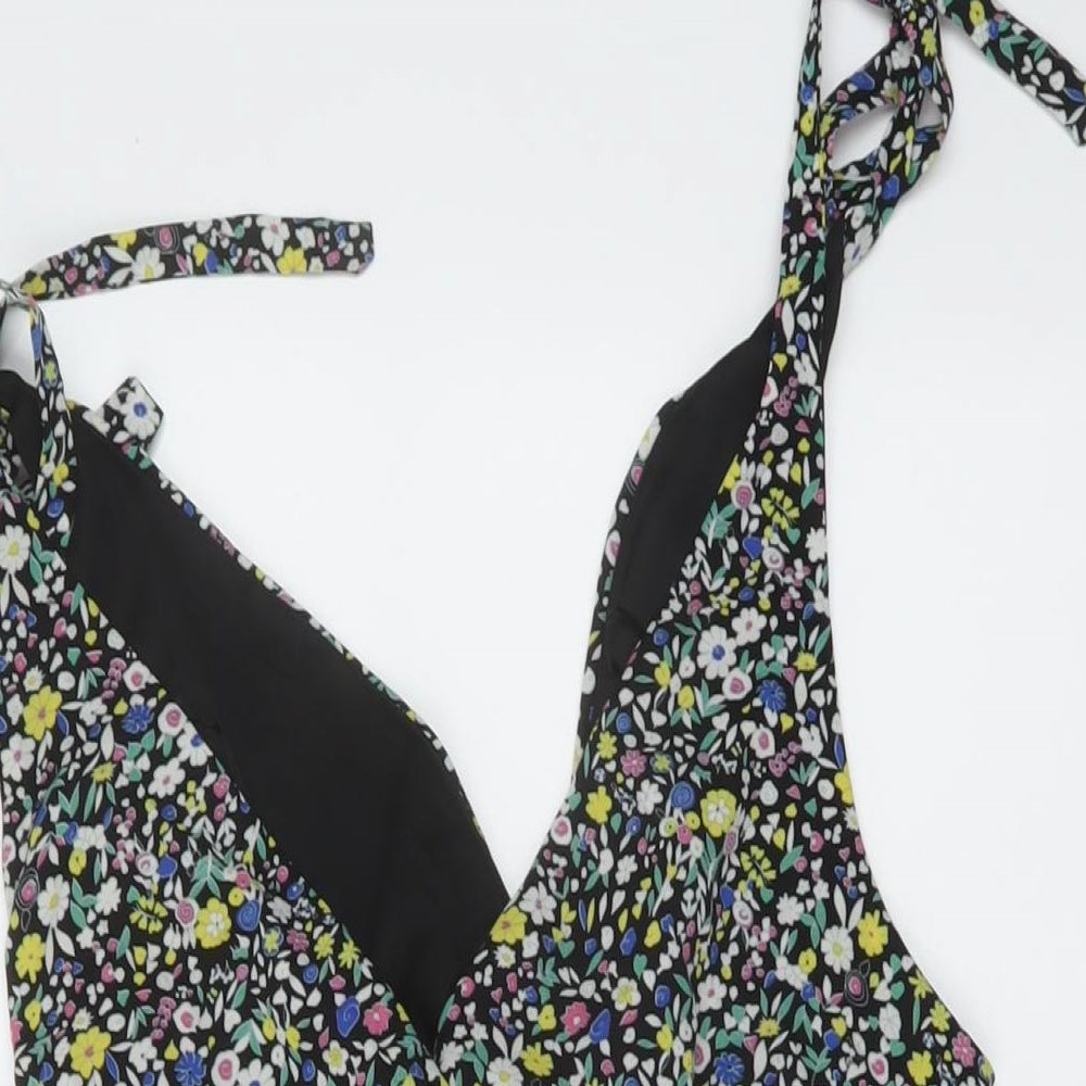 Girl in Mind Womens Multicoloured Floral Polyester Playsuit One-Piece Size 12 Zip