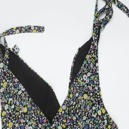 Girl in Mind Womens Multicoloured Floral Polyester Playsuit One-Piece Size 12 Zip