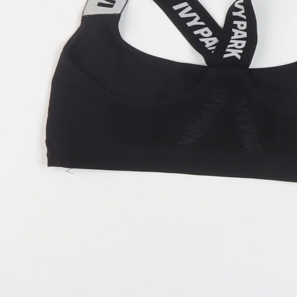 IVY PARK Womens Black Polyester Cropped Tank Size XS Round Neck Pullover