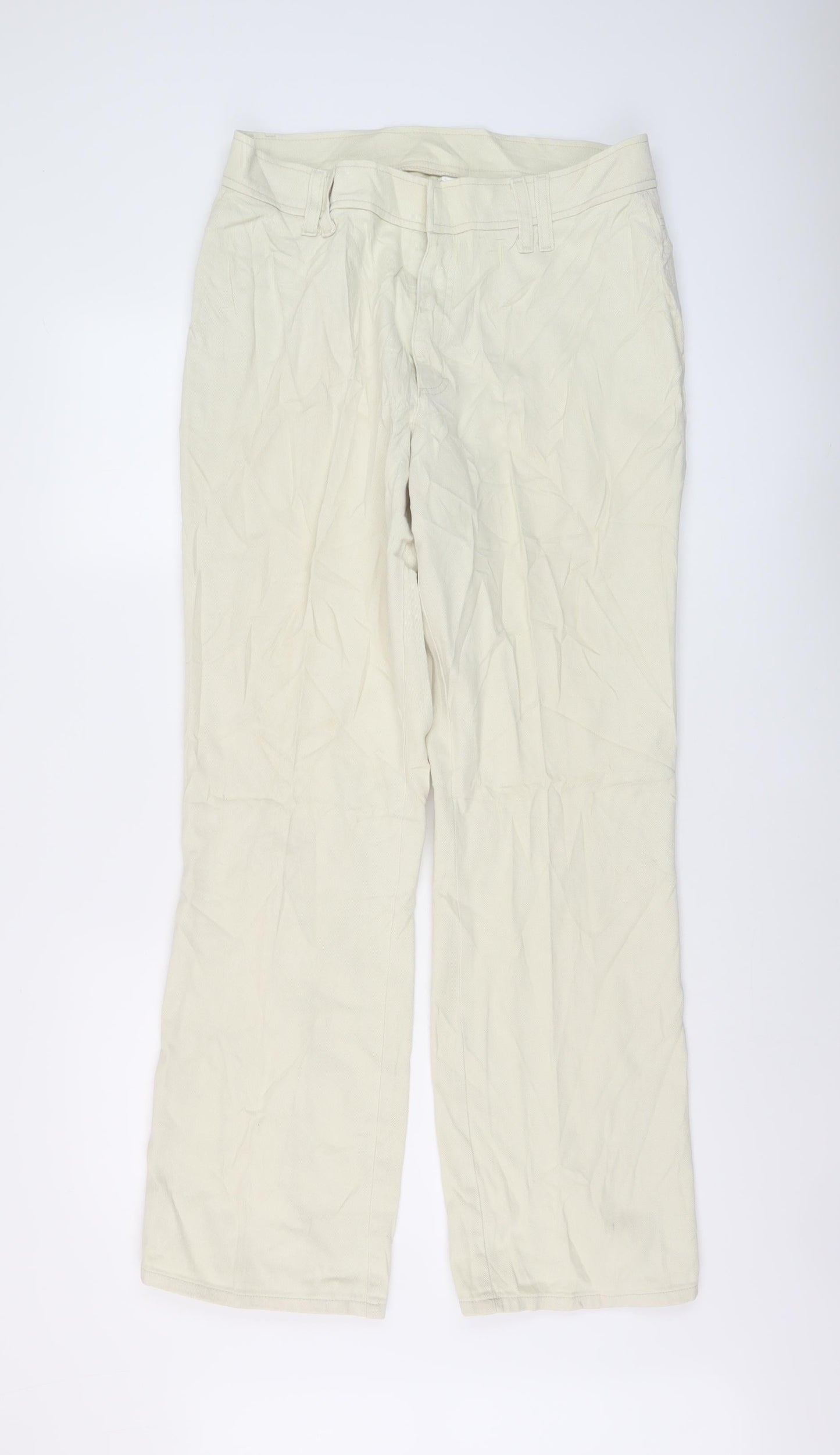 Womens UK Size 16 Marks and Spencer Regular Fit Straight Beige Jeans