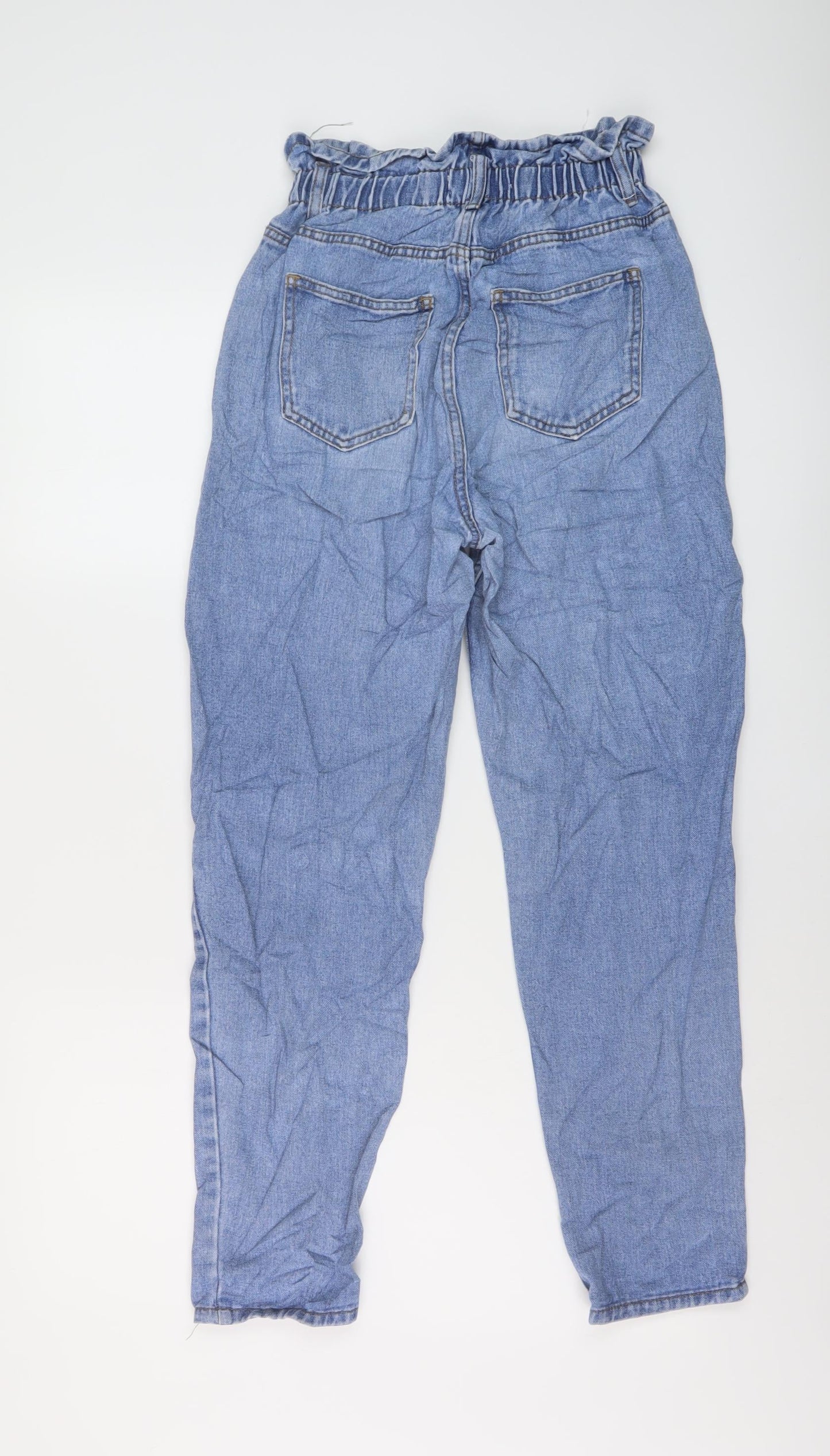 Denim & Co. Womens Beige Cotton Mom Jeans Size 8 L27 in Regular Button