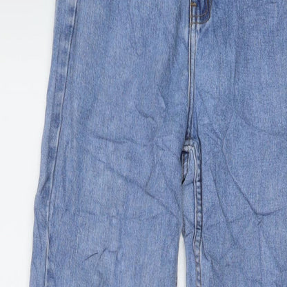 Denim & Co. Womens Beige Cotton Mom Jeans Size 8 L27 in Regular Button