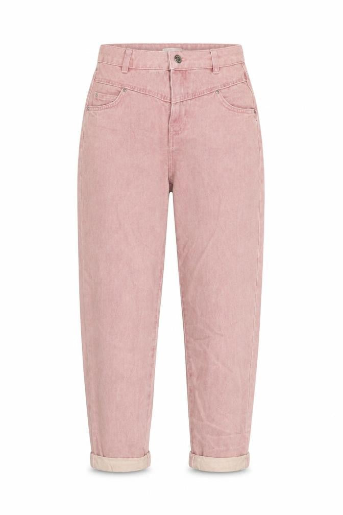 Womens UK Size 6 Bershka Regular Fit Mom Pink Jeans