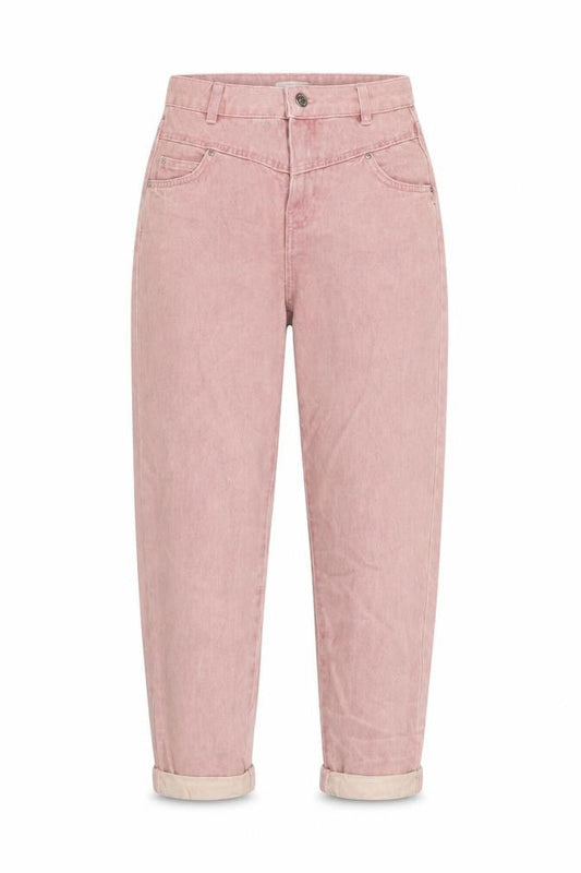 Womens UK Size 6 Bershka Regular Fit Mom Pink Jeans