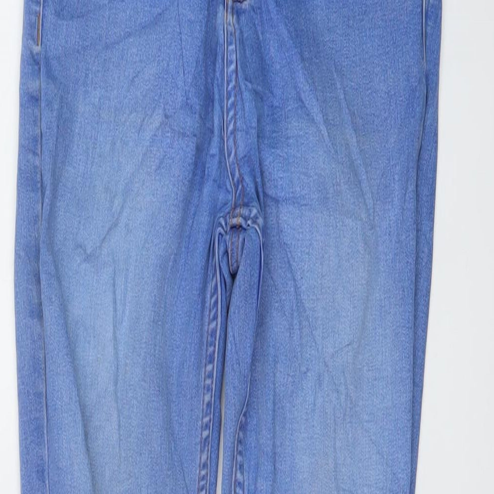 New Look Womens Blue Cotton Skinny Jeans Size 10 L25 in Regular Button