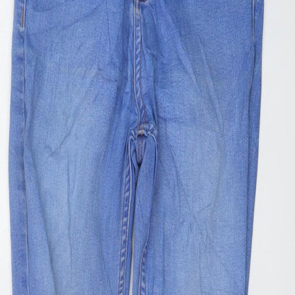 New Look Womens Blue Cotton Skinny Jeans Size 10 L25 in Regular Button