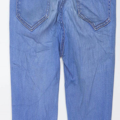 New Look Womens Blue Cotton Skinny Jeans Size 10 L25 in Regular Button