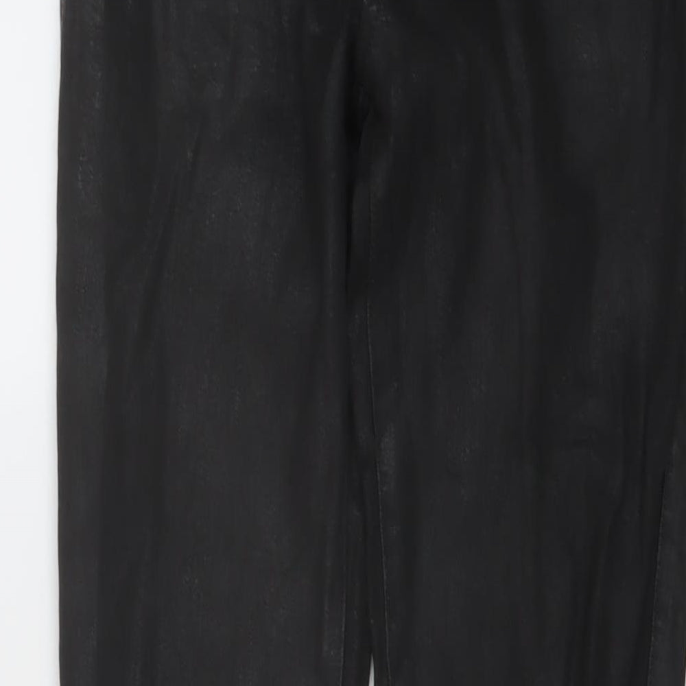 Zara Womens Black Cotton Skinny Jeans Size 10 L29 in Regular Button