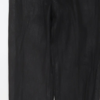 Zara Womens Black Cotton Skinny Jeans Size 10 L29 in Regular Button