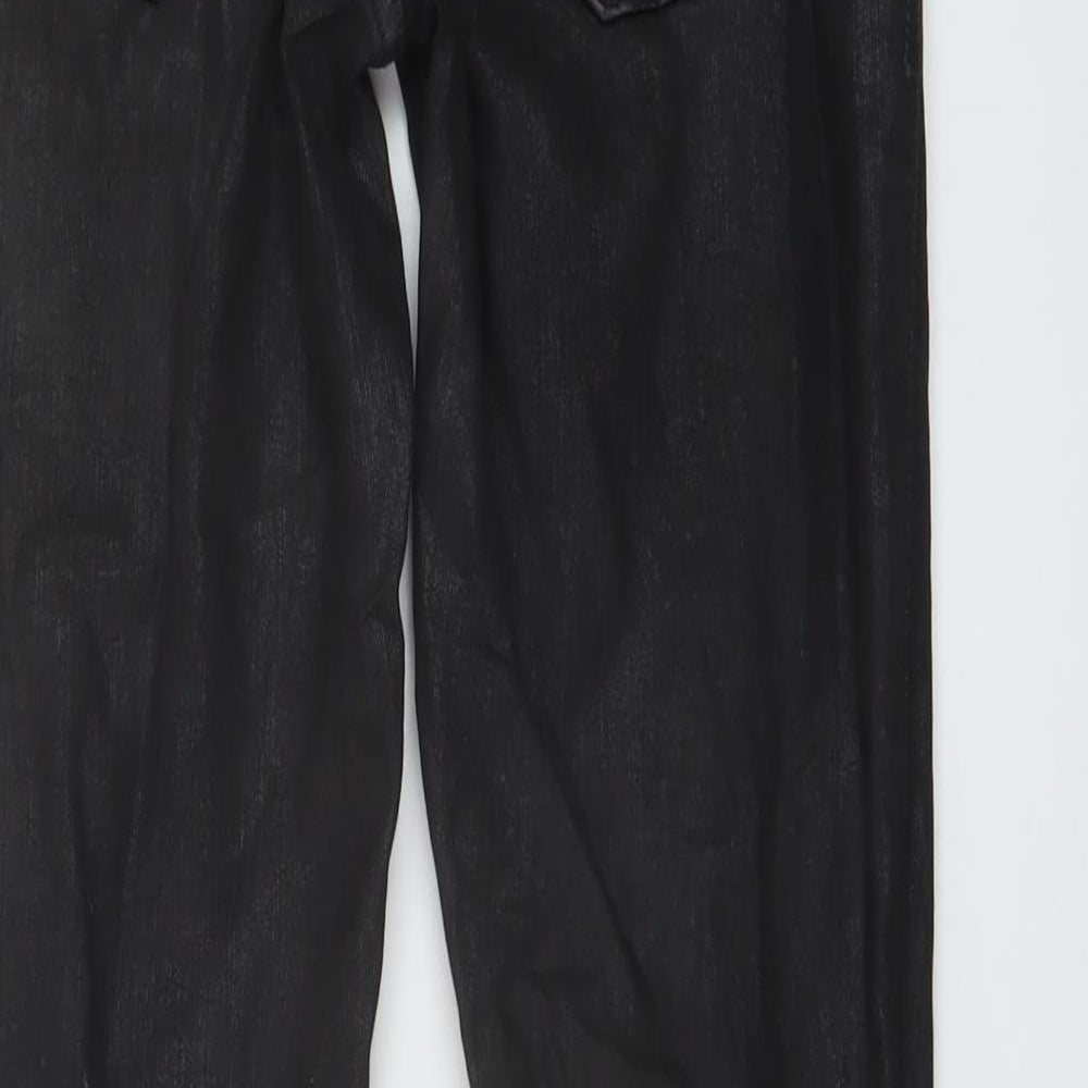 Zara Womens Black Cotton Skinny Jeans Size 10 L29 in Regular Button