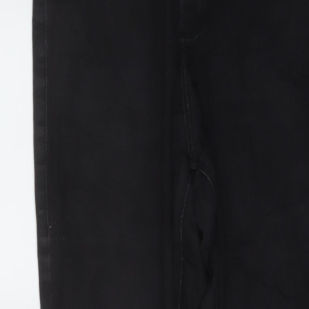 Topshop Womens Grey Cotton Skinny Jeans Size 34 in L28 in Regular Button