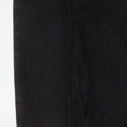 Topshop Womens Grey Cotton Skinny Jeans Size 34 in L28 in Regular Button