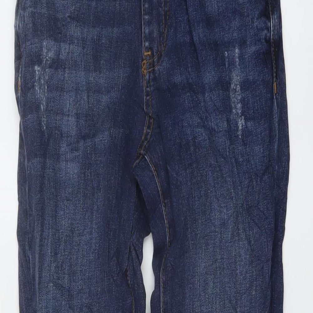 Zara Womens Blue Cotton Skinny Jeans Size 6 L27 in Regular Button