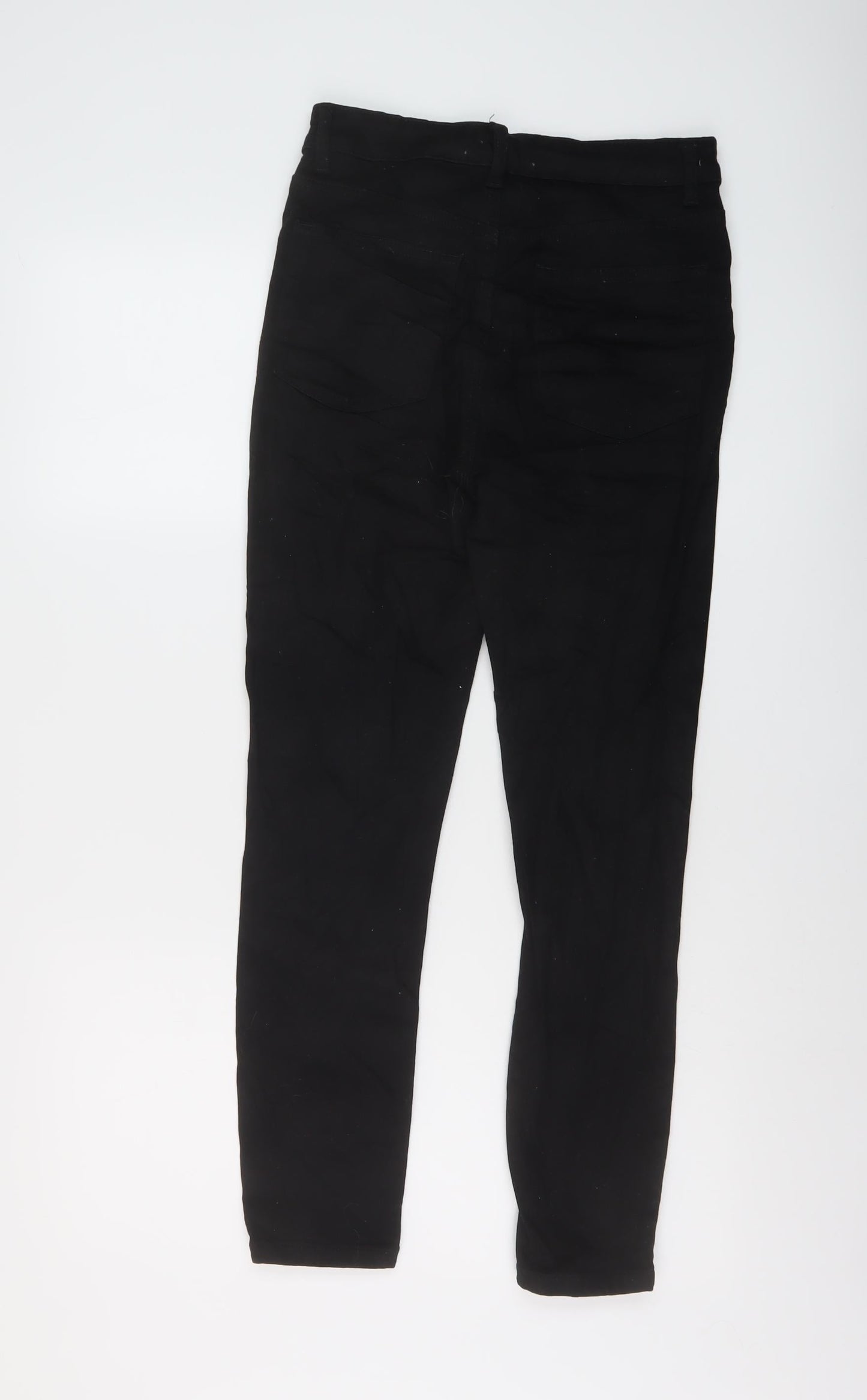 Denim & Co. Womens Black Cotton Skinny Jeans Size 12 L27 in Regular Button