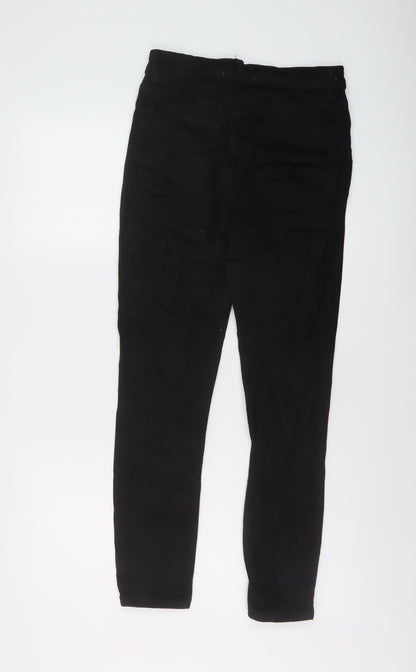 Denim & Co. Womens Black Cotton Skinny Jeans Size 12 L27 in Regular Button