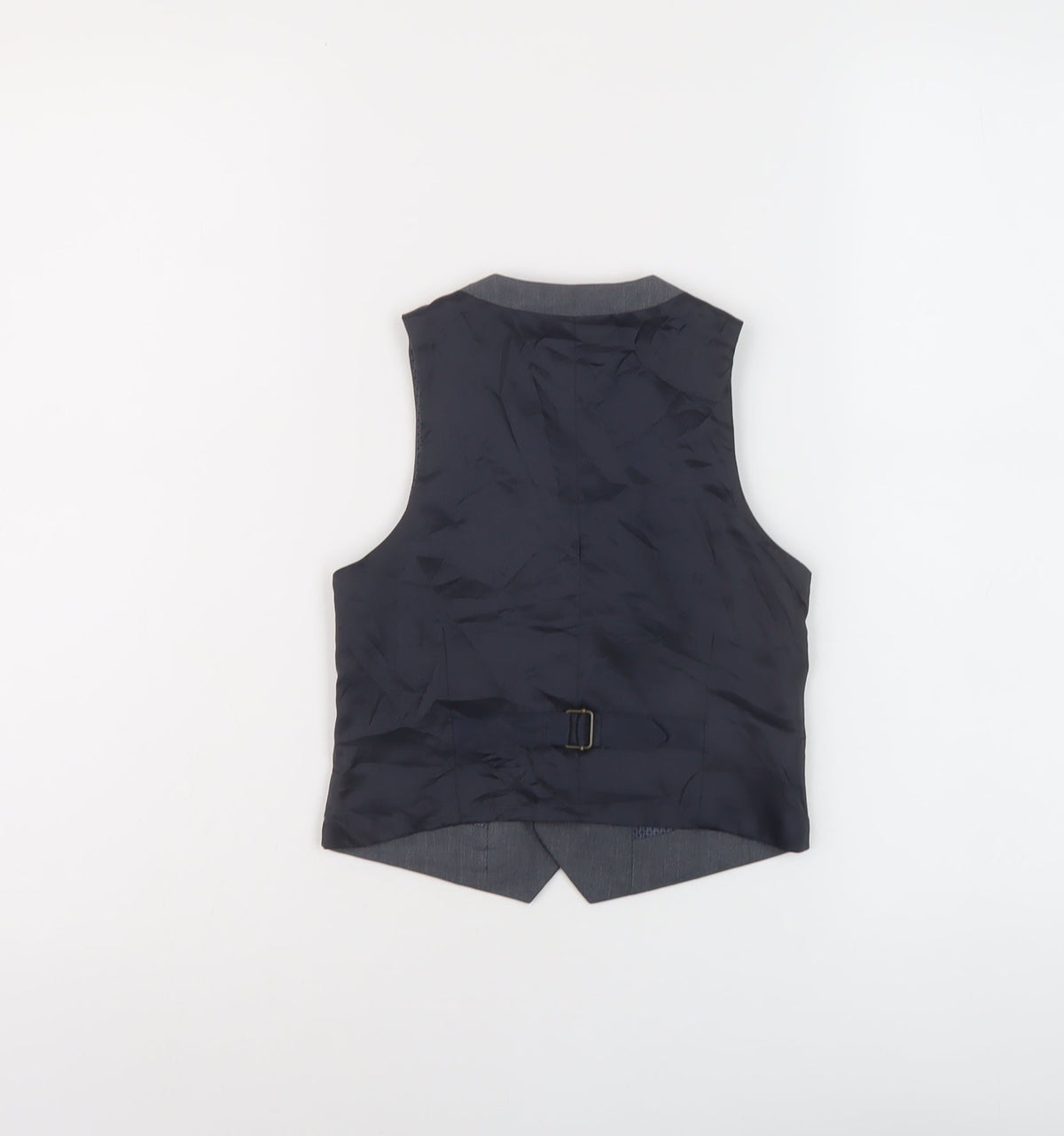 Back view of Finest Quality boys’ grey jacket waistcoat, size 4, years button