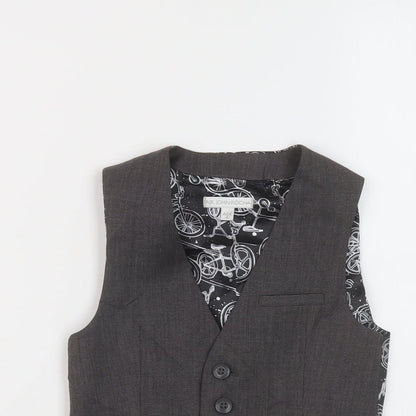 RJR.John Rocha Boys Grey Jacket Waistcoat Size 6 Years Button