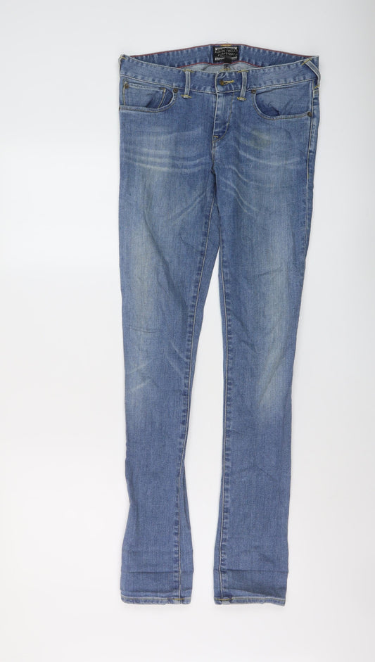 AUBIN & WILLS Mens Blue Cotton Skinny Jeans Size 30 in L32 in Slim Button