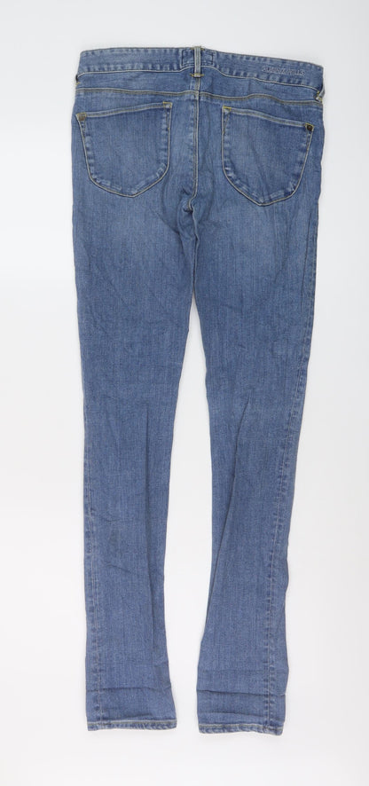 AUBIN & WILLS Mens Blue Cotton Skinny Jeans Size 30 in L32 in Slim Button