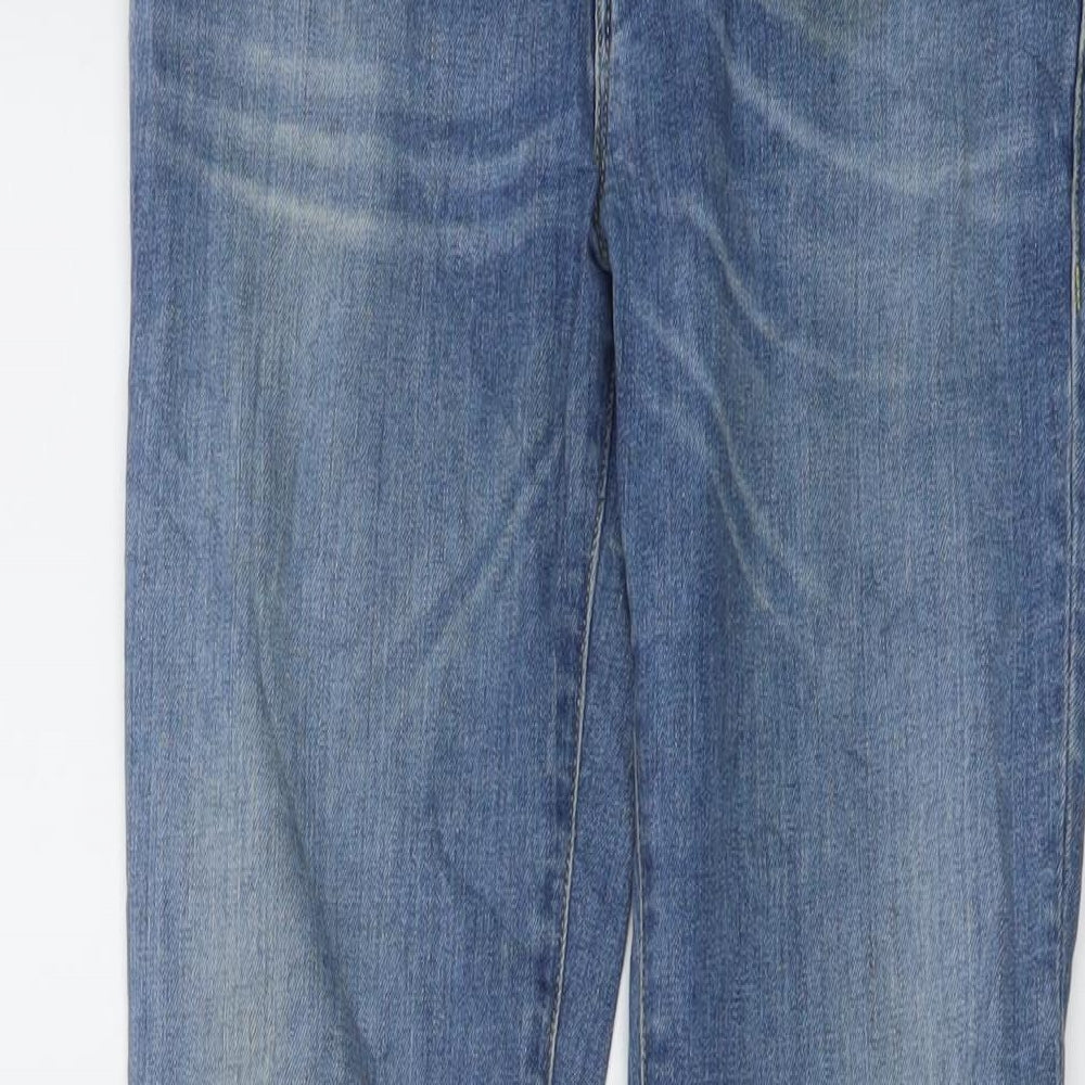 AUBIN & WILLS Mens Blue Cotton Skinny Jeans Size 30 in L32 in Slim Button