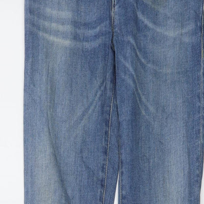 AUBIN & WILLS Mens Blue Cotton Skinny Jeans Size 30 in L32 in Slim Button