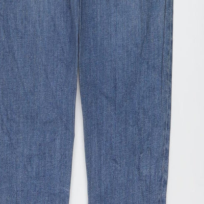 AUBIN & WILLS Mens Blue Cotton Skinny Jeans Size 30 in L32 in Slim Button