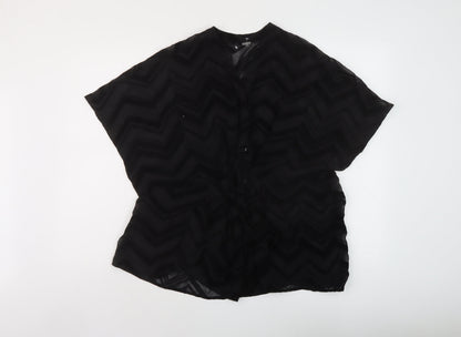 Womens UK Size 10 H&M Black Basic Blouse