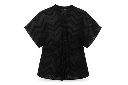 Womens UK Size 10 H&M Black Basic Blouse