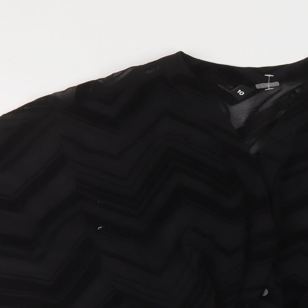 Womens UK Size 10 H&M Black Basic Blouse