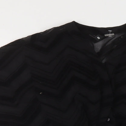 Womens UK Size 10 H&M Black Basic Blouse