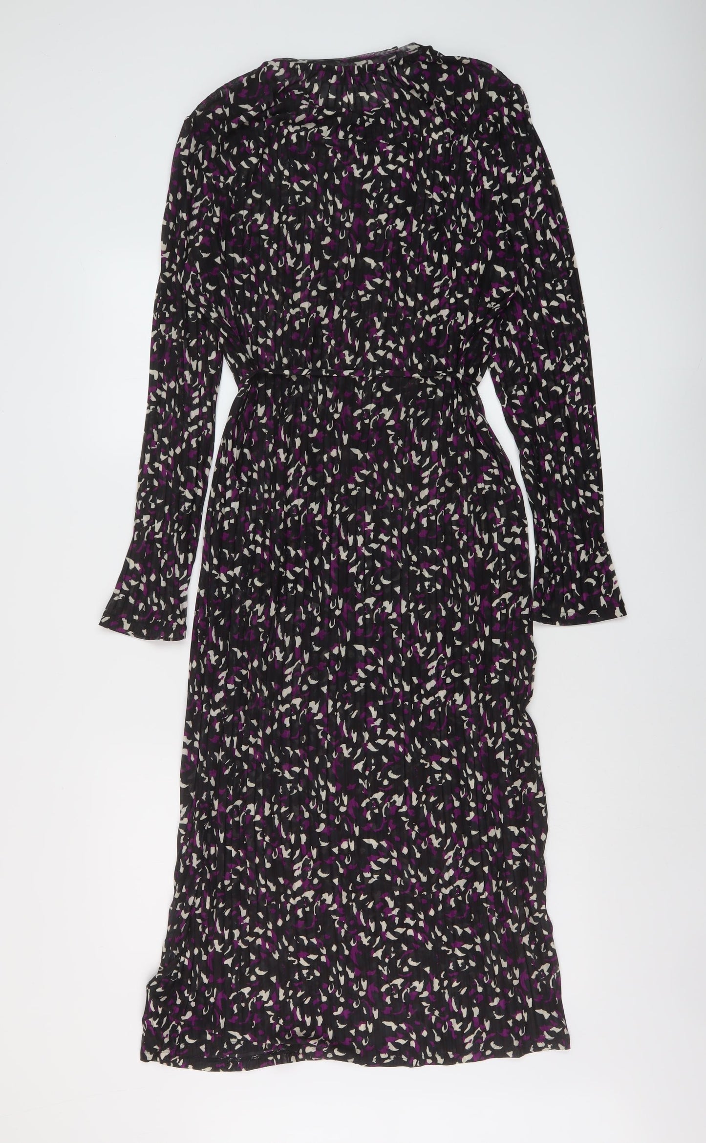Marks and Spencer Womens Multicoloured Animal Print Polyester A-Line Size 12 Round Neck Pullover