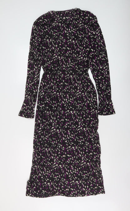 Marks and Spencer Womens Multicoloured Animal Print Polyester A-Line Size 12 Round Neck Pullover